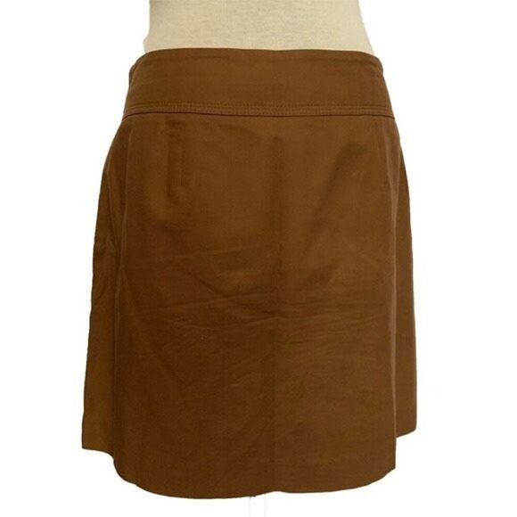 Ann Taylor Loft Brown double Button Wrap Skirt - Picture 4 of 6